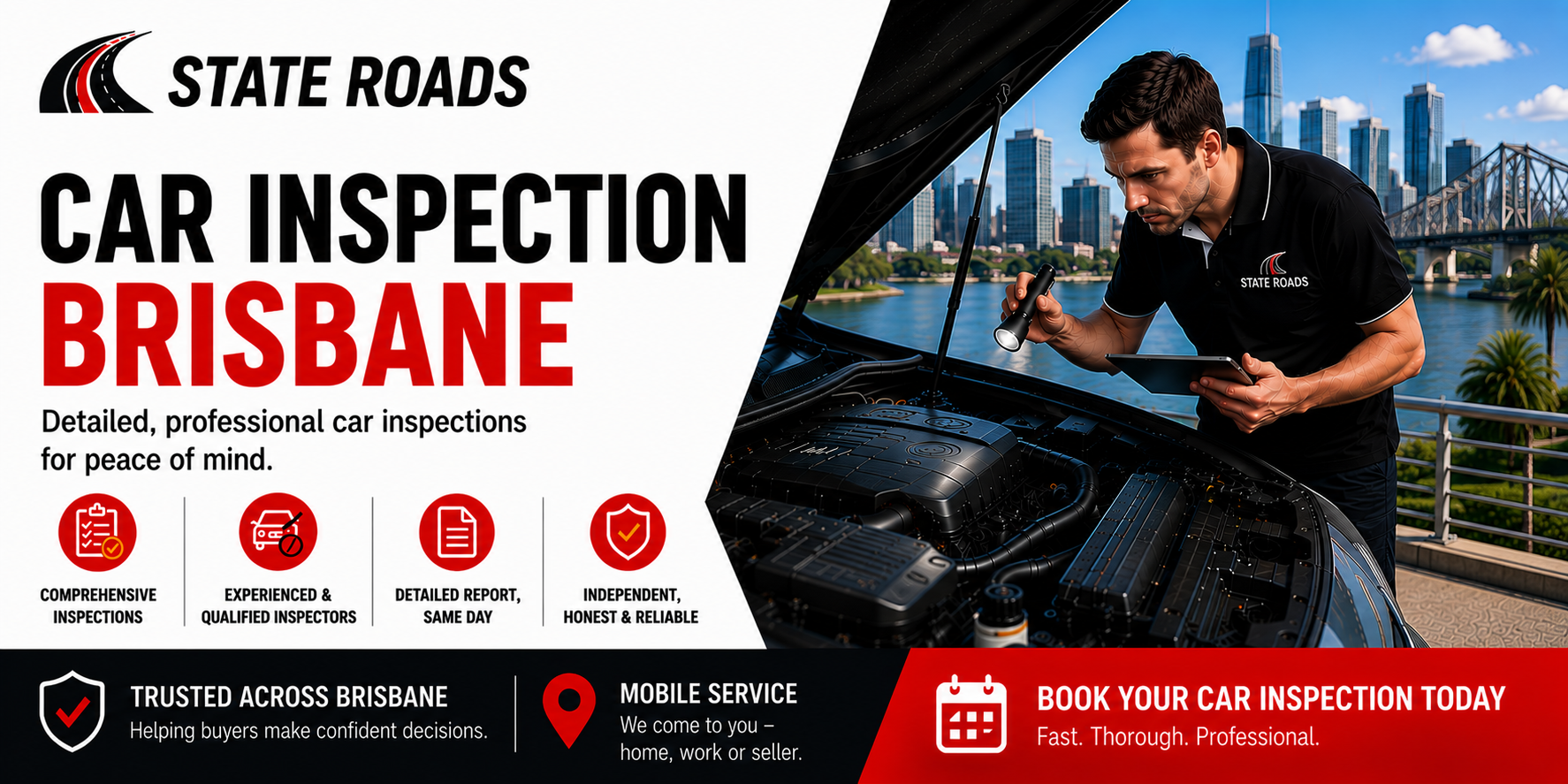 Stateroads car inspection Brisbane banner