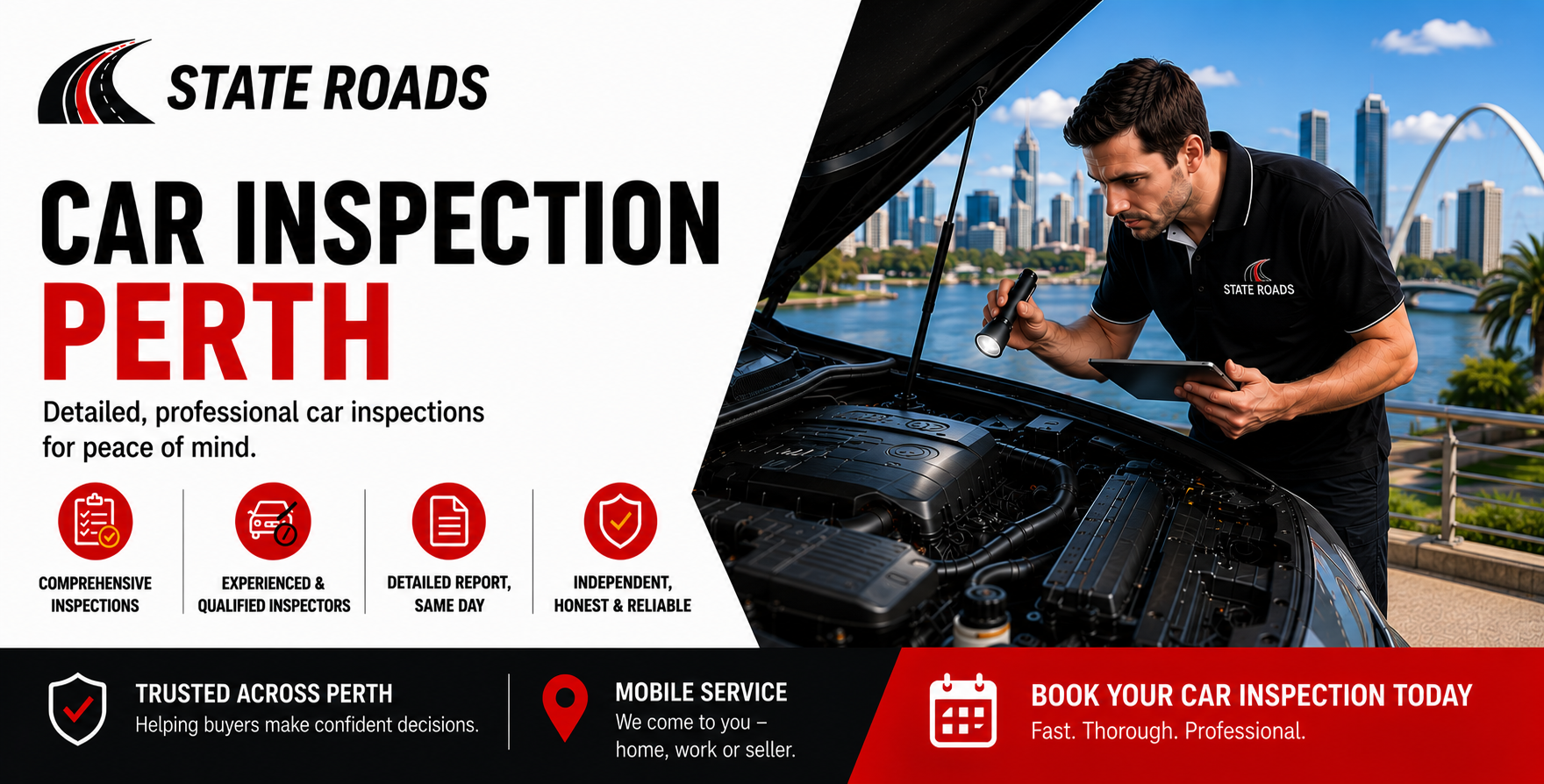 Stateroads car inspection Perth banner
